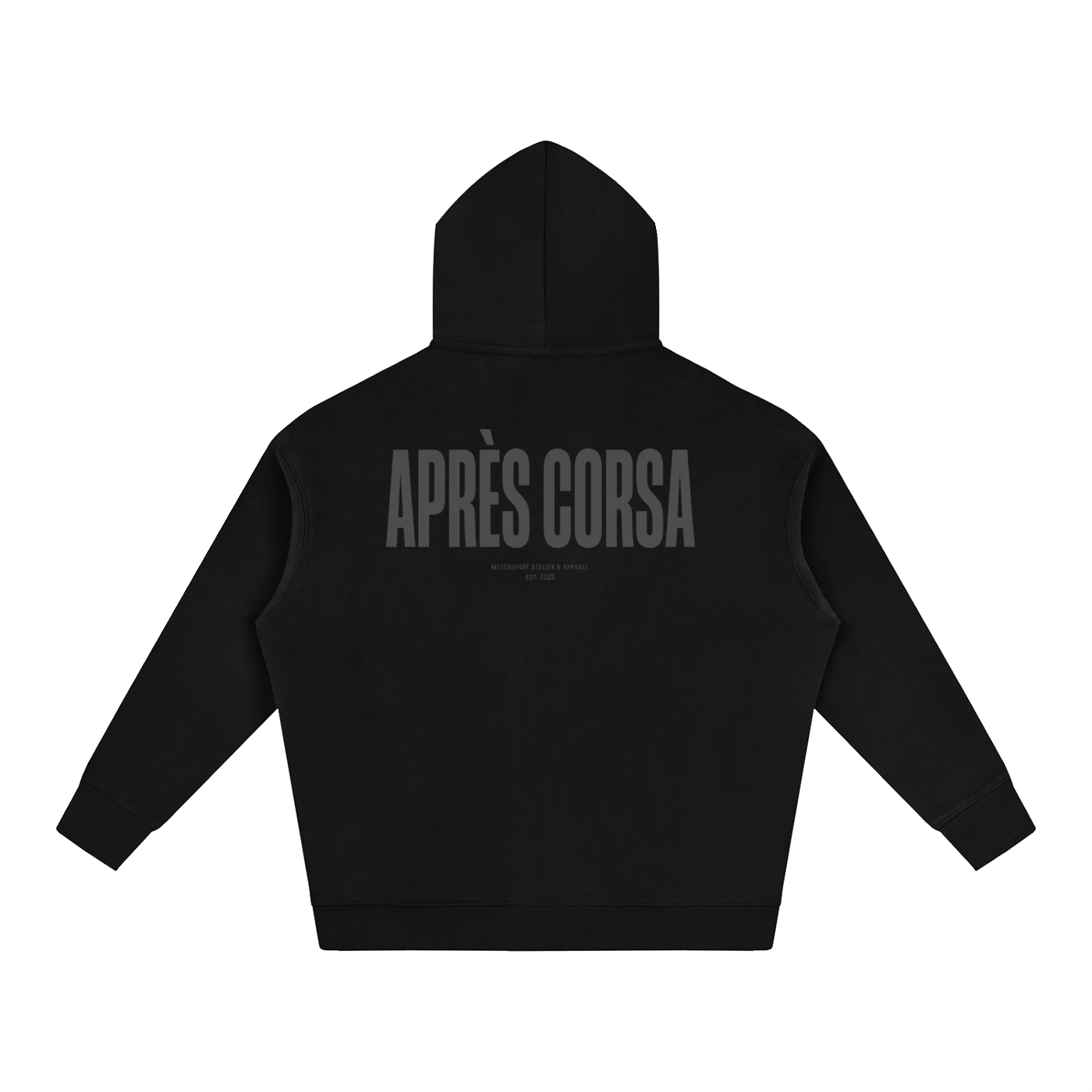 Smiles & Miles Oversized Hoodie-Black/Asphalt Grey