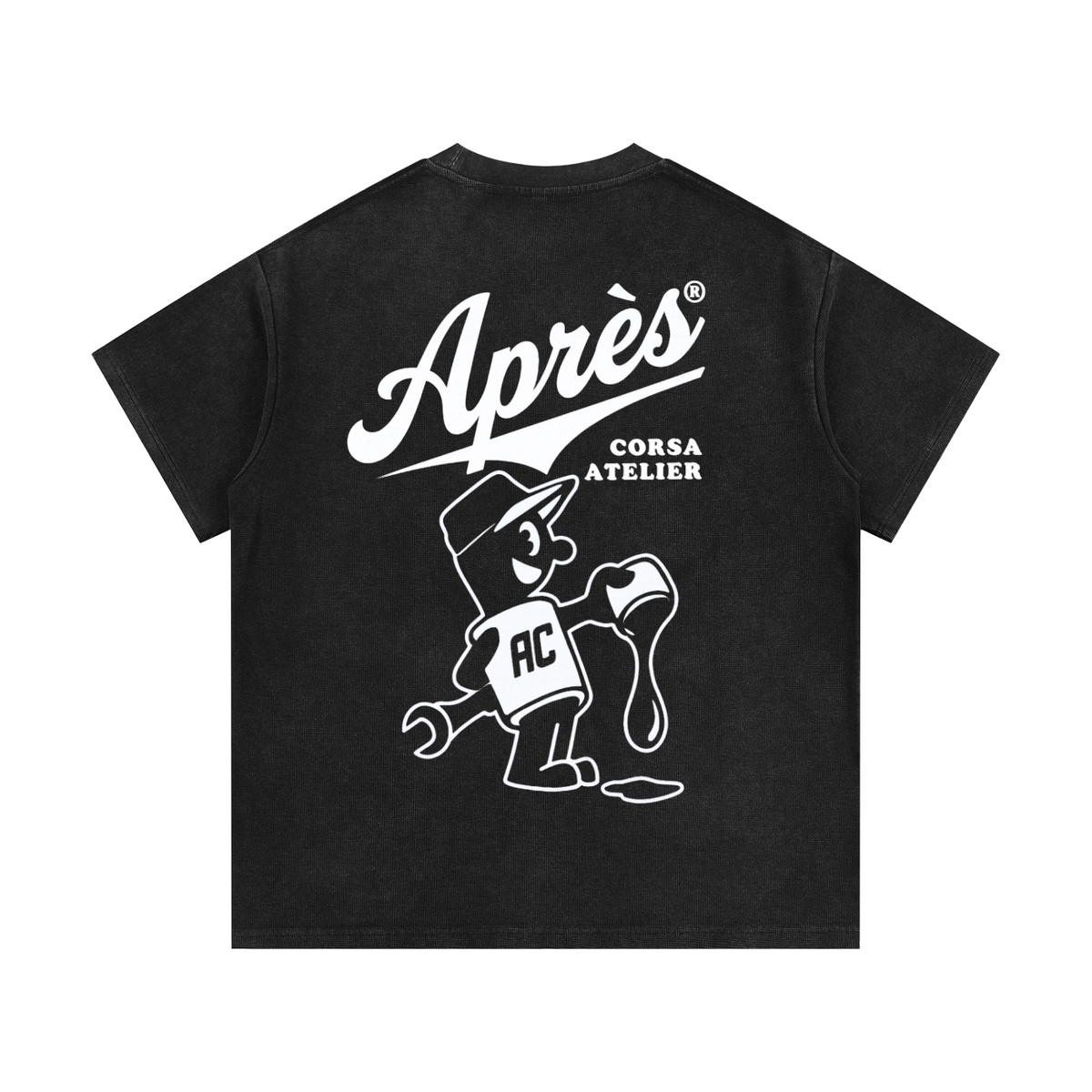 Primer Waffle Tee-Carbon Wash
