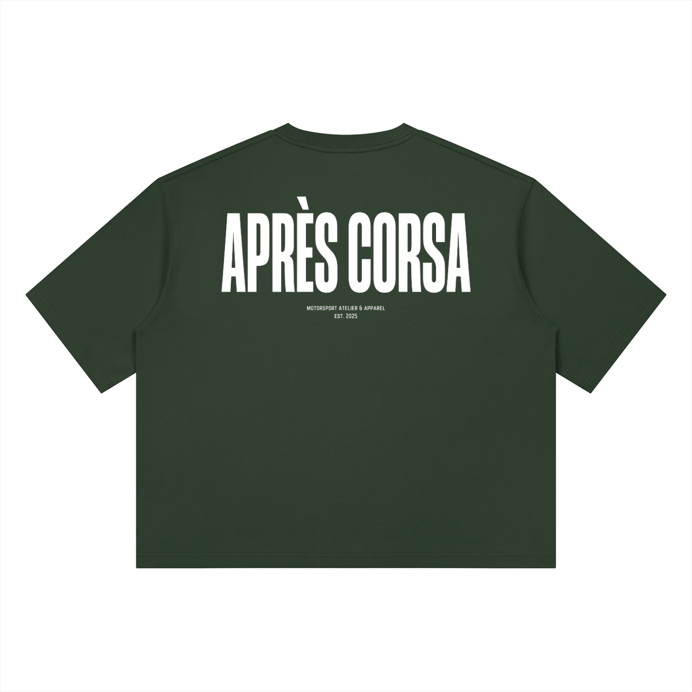 Smiles & Miles Heavyweight Boxy Tee-Green/White