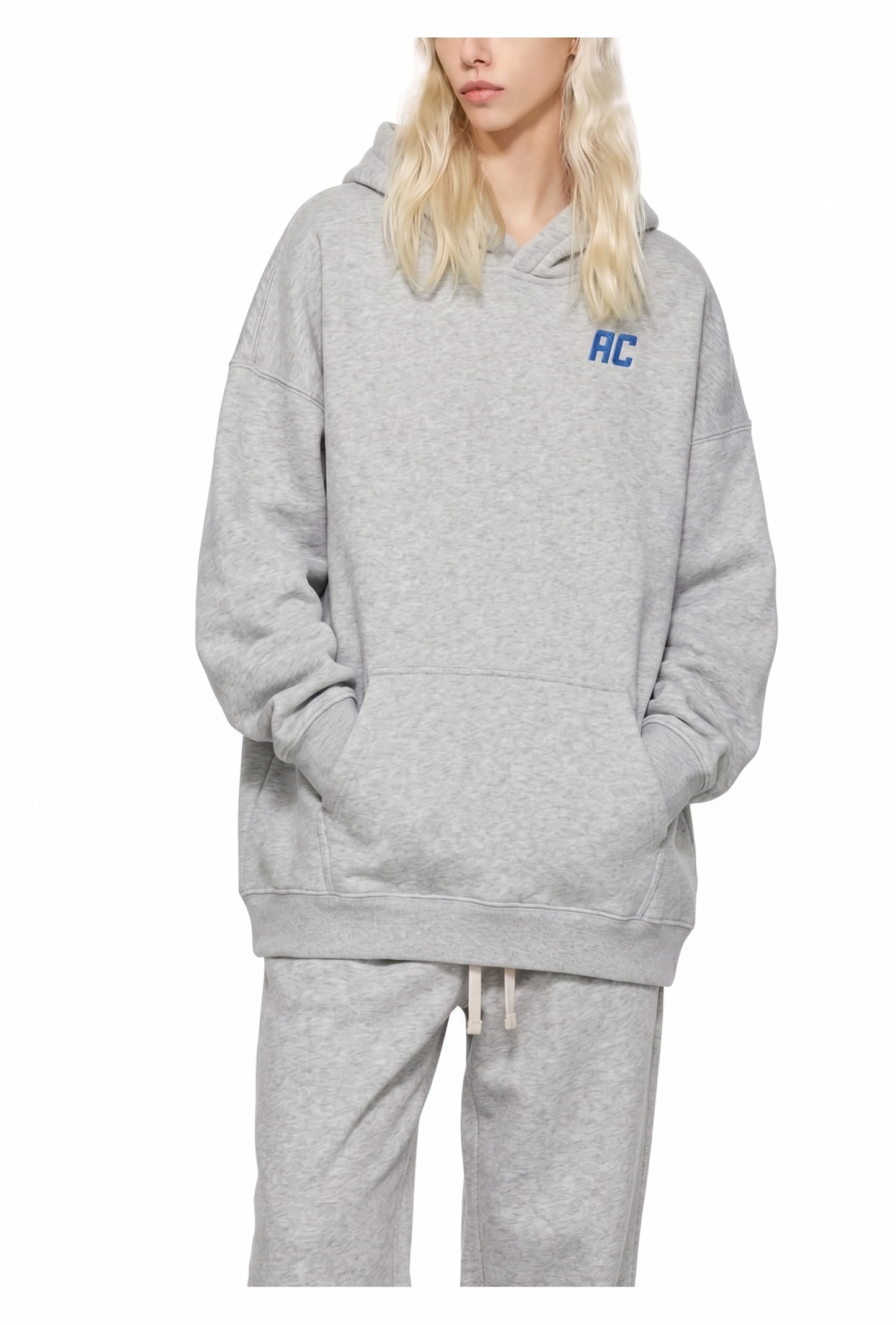 Smiles & Miles Oversized Hoodie-Gray