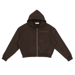 The Paddock Crush Zip-Up - Brown