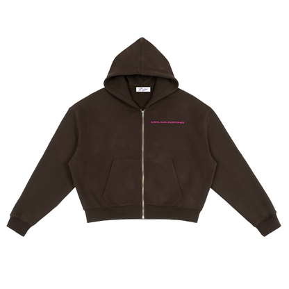 The Paddock Crush Zip-Up - Brown