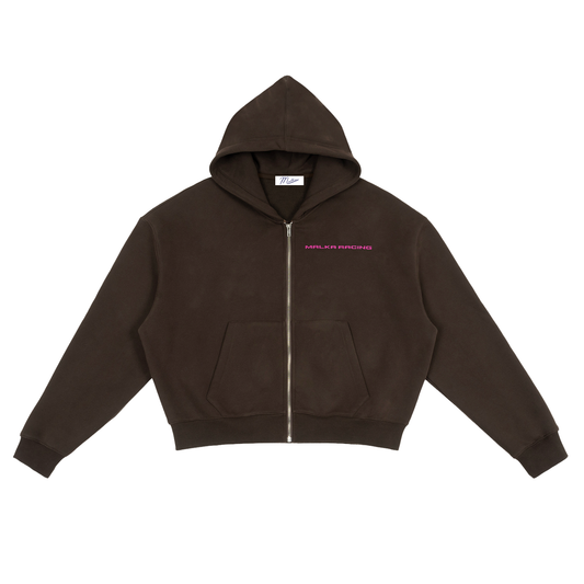 The Paddock Crush Zip-Up - Brown