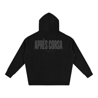 Smiles & Miles Oversized Hoodie-Black/Asphalt Grey
