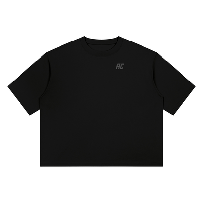 Smiles & Miles Heavyweight Boxy Tee-Black/Asphalt Grey