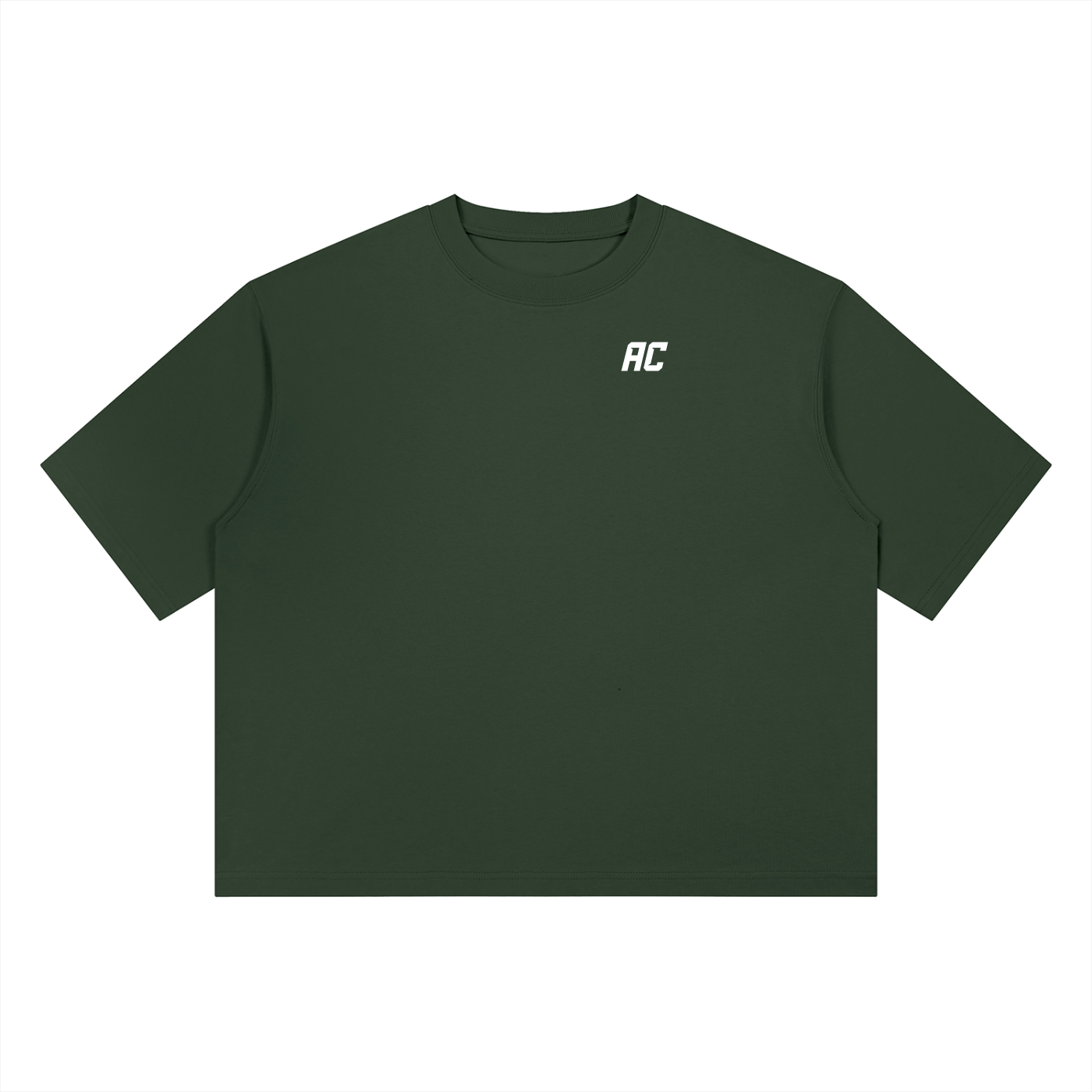 Smiles & Miles Heavyweight Boxy Tee-Green/White