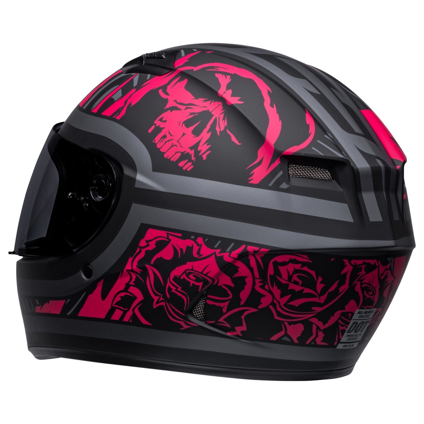 Qualifier Rebel helmet in Matte Black/Pink