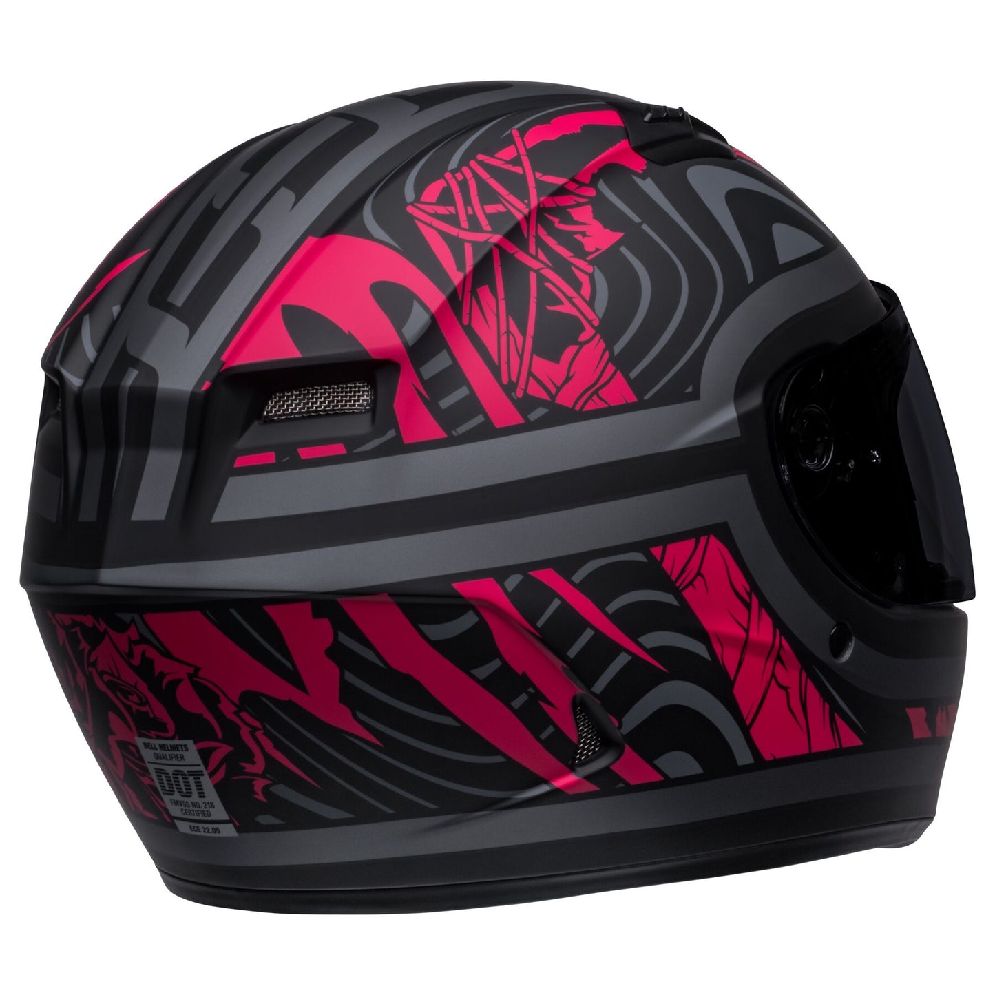 Qualifier Rebel helmet in Matte Black/Pink