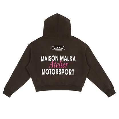 The Paddock Crush Zip-Up - Brown
