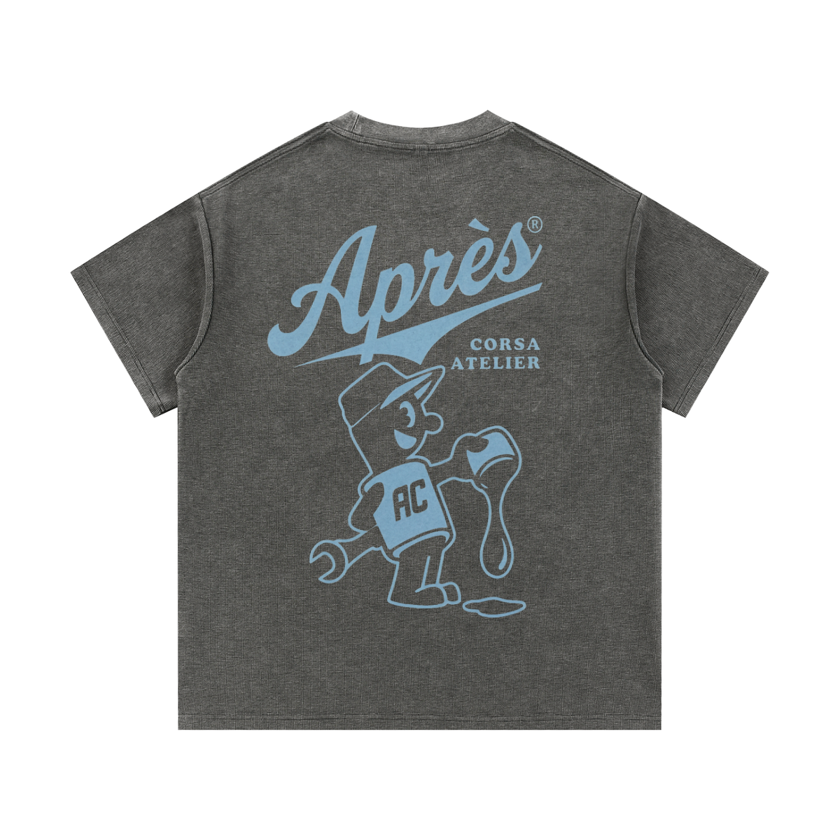 Primer Waffle Tee-Monza Wash