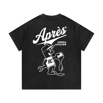 Primer Waffle Tee-Carbon Wash