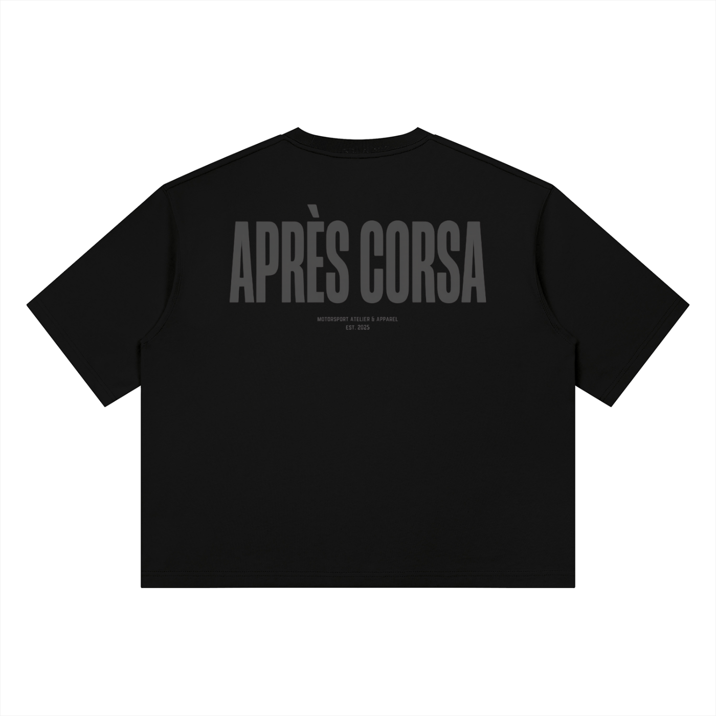 Smiles & Miles Heavyweight Boxy Tee-Black/Asphalt Grey